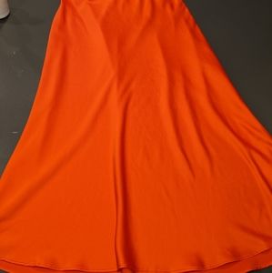 Express Satin Midi Skirt SMALL